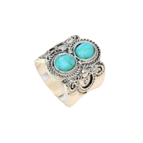Bohemian Turquoise Silver Ring✨️ - Picture 5 of 12
